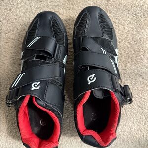 Peloton Black and Red Athletic Shoes
